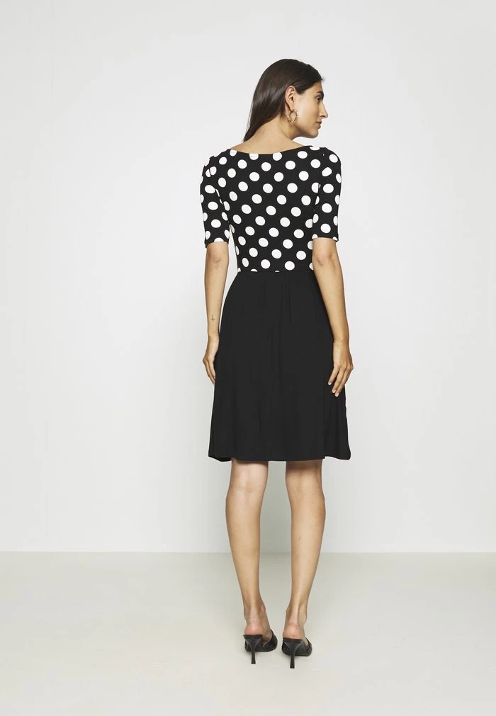 Peignoir ANNA FIELD Anna Field Boat Neck Print Dress Noir Femme | DFH-4930294